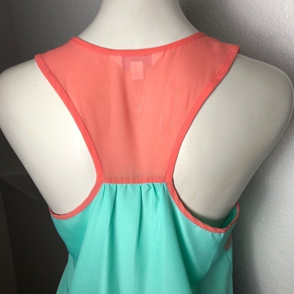 Charming Charlie Colorblock Racerback Tank Top M - Picture 6 of 10